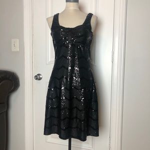 Sequined Little Black Dress